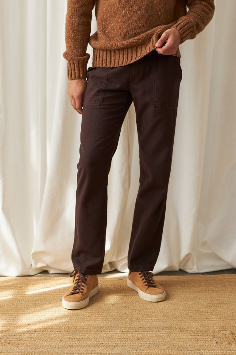 TWOTHIRDS mannen vegan Broek Downhill Donkerbruin