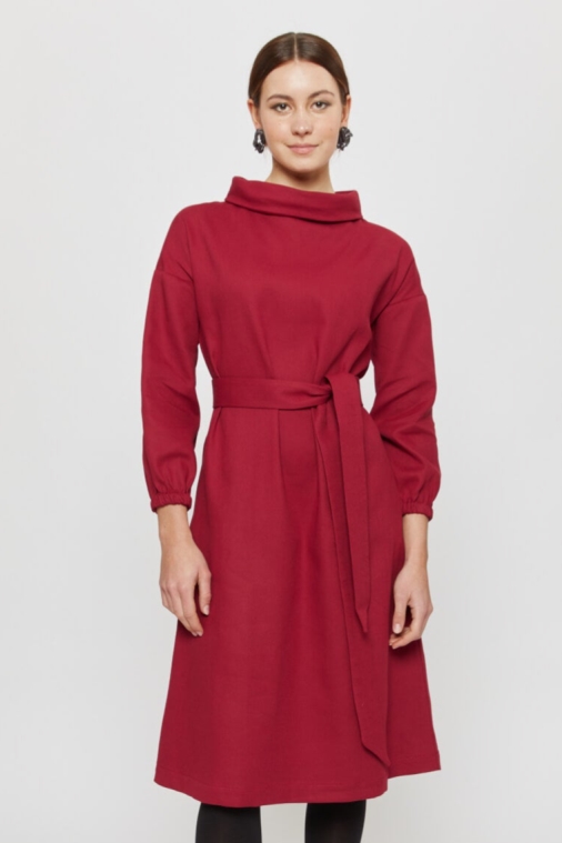 AYANI  Jurk Amalia Rood Bordo