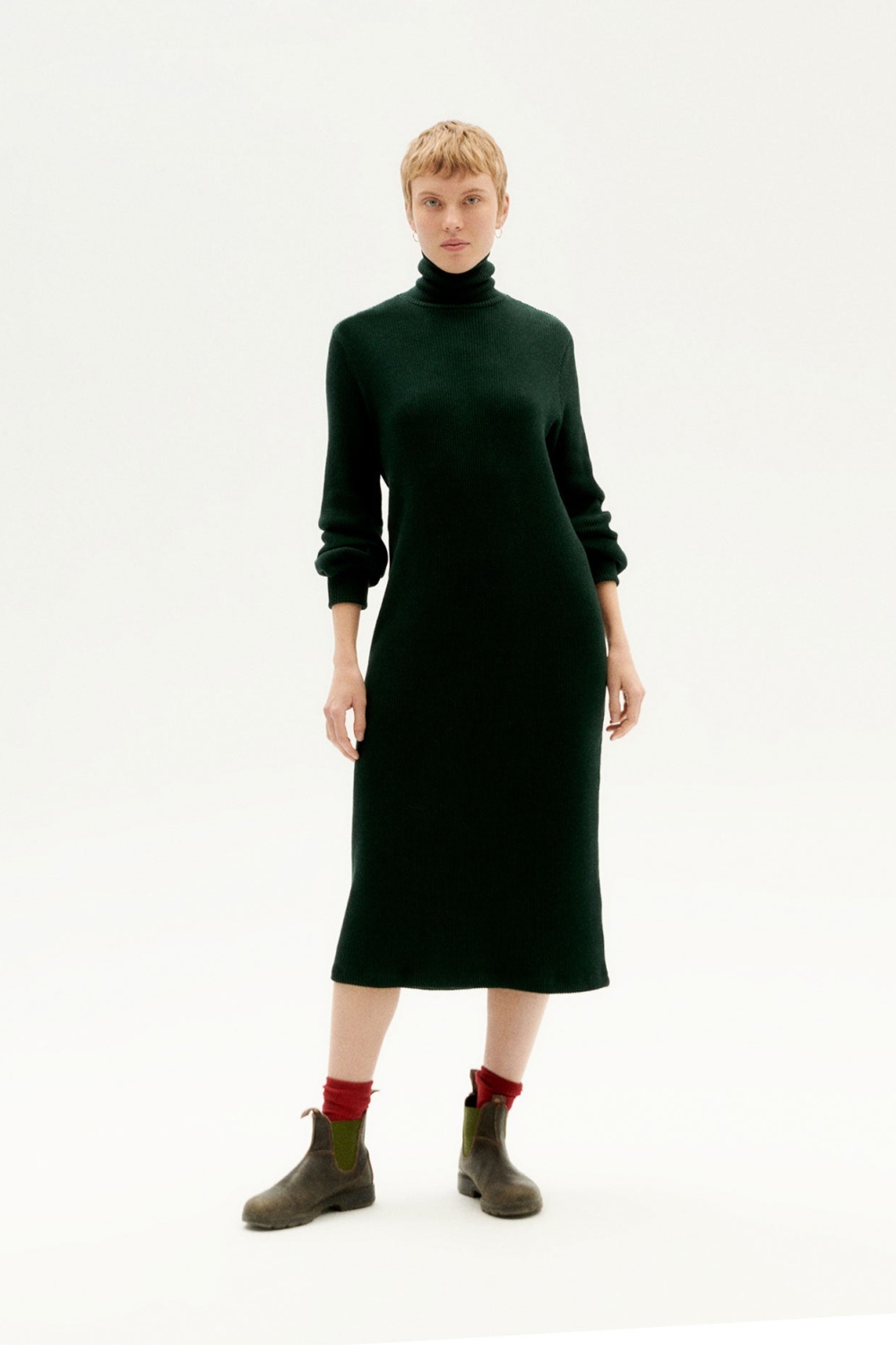 Thinking MU  Jurk Amaia Knit Groen