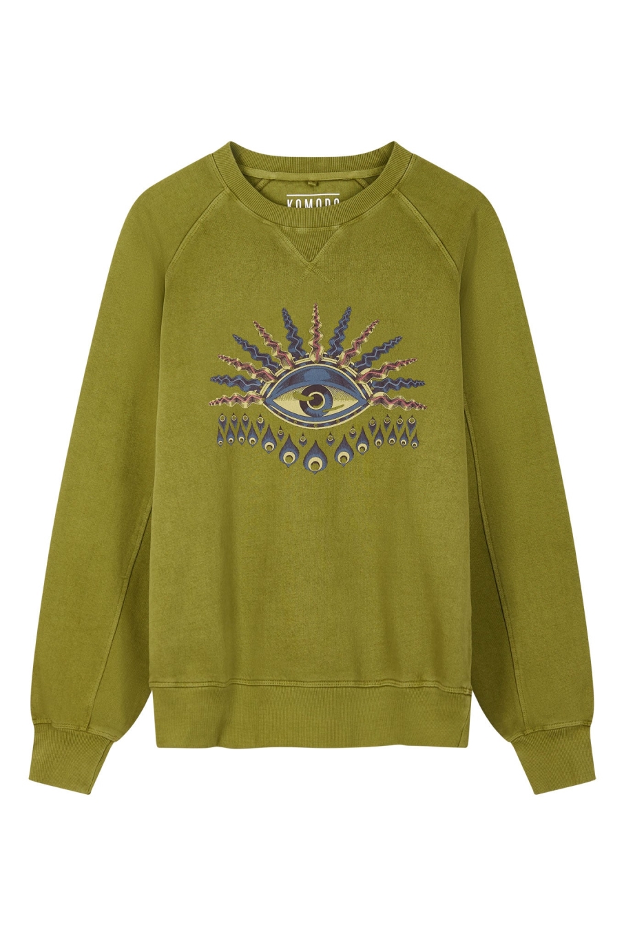 KOMODO mannen vegan Anton Komodo Eye Sweatshirt Groen