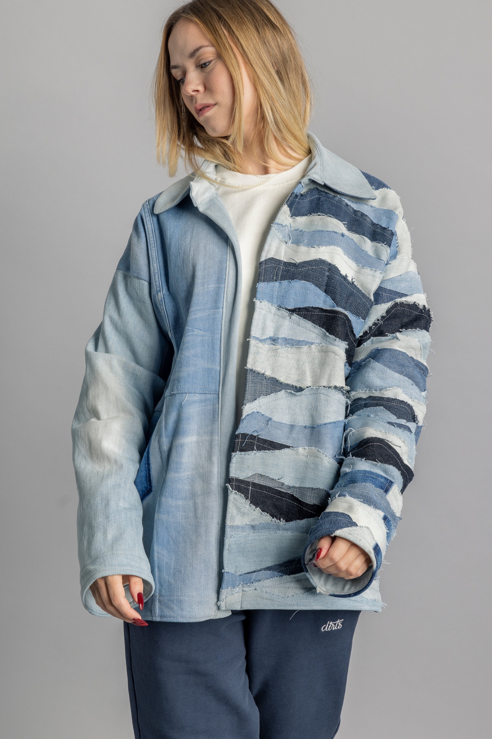 DIRTS  Denim Jack Upcycled Blauw
