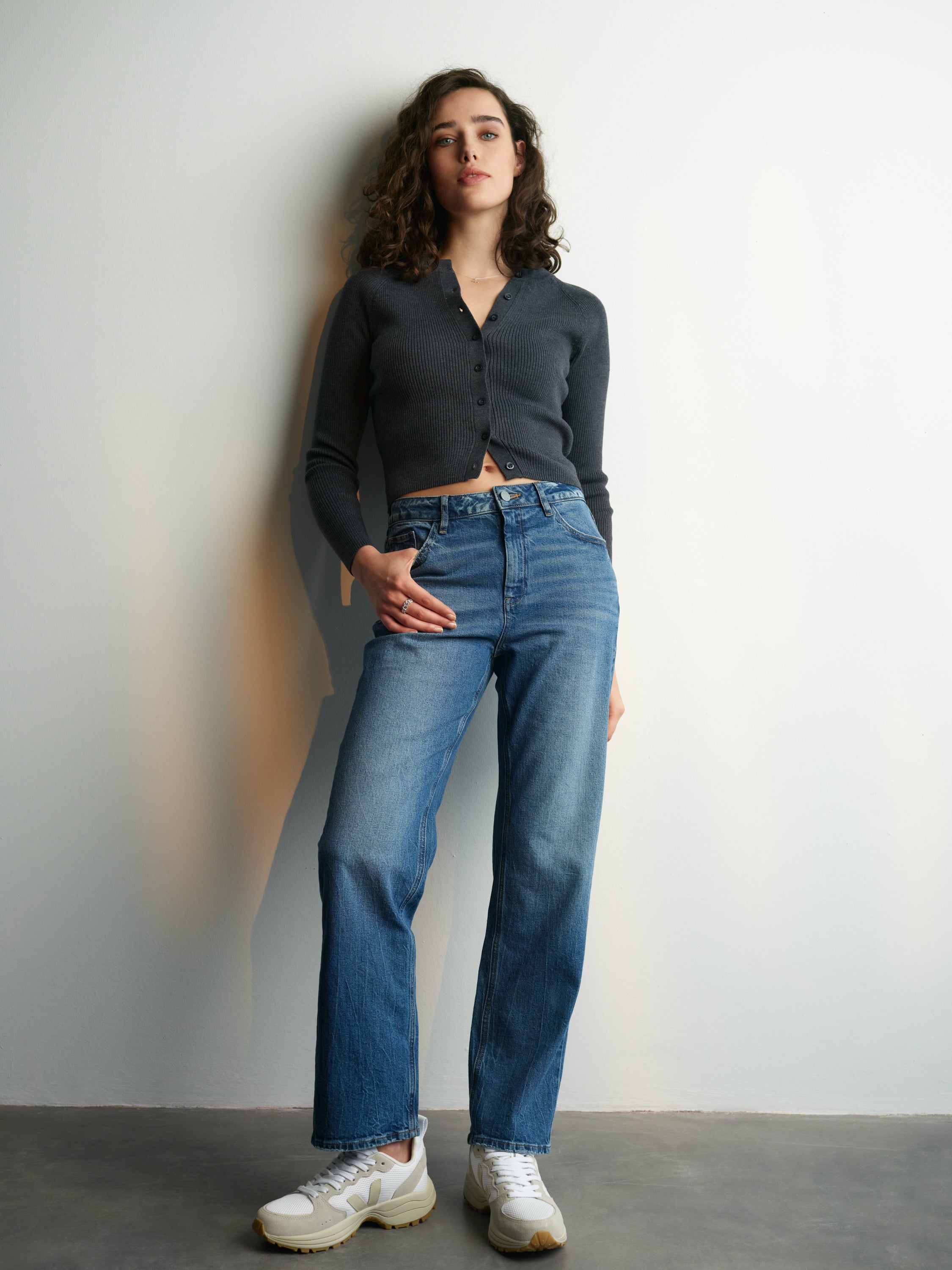 Dawn  Jeans Normaal Recht Klassiek Ochtend Medium Blauw