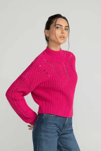 LOVJOI  Trui Aleika Levendig Roze