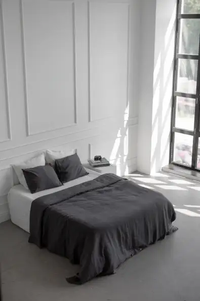 AmourLinen  Linnen Beddengoedset Houtskool