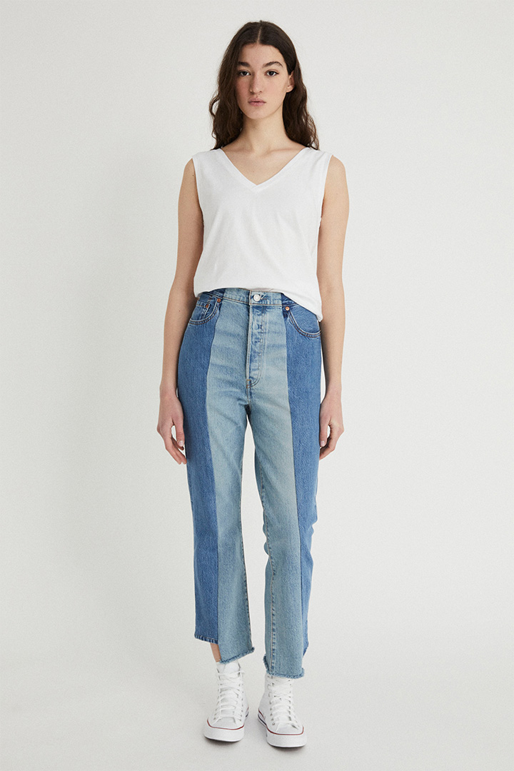 Infinitdenim  Jeans Upcycled Blauw