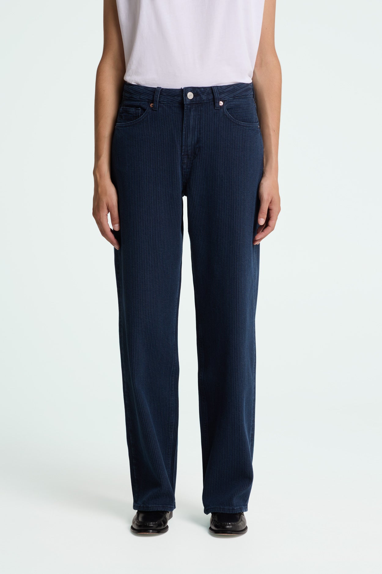 Kings of Indigo  Broek Corduroy Joan Mid Indigo