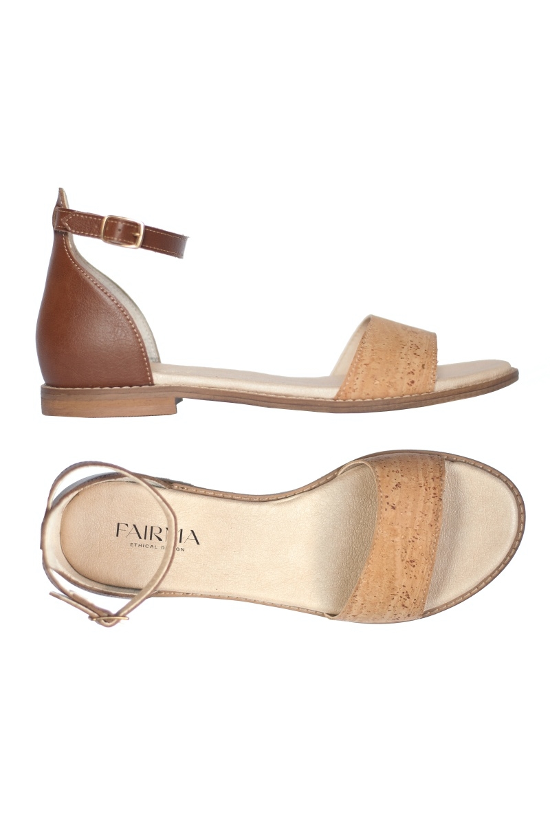 FAIRMA ETHICAL DESIGN  Sandalen Ojos Lichtbruin