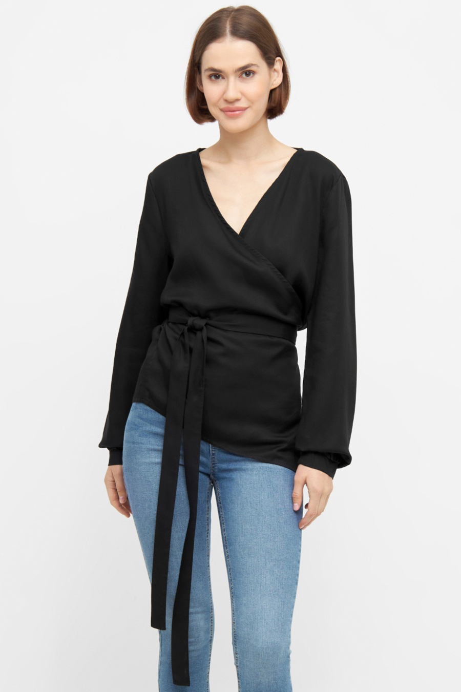 Widda  Wikkelblouse Kono Zwart