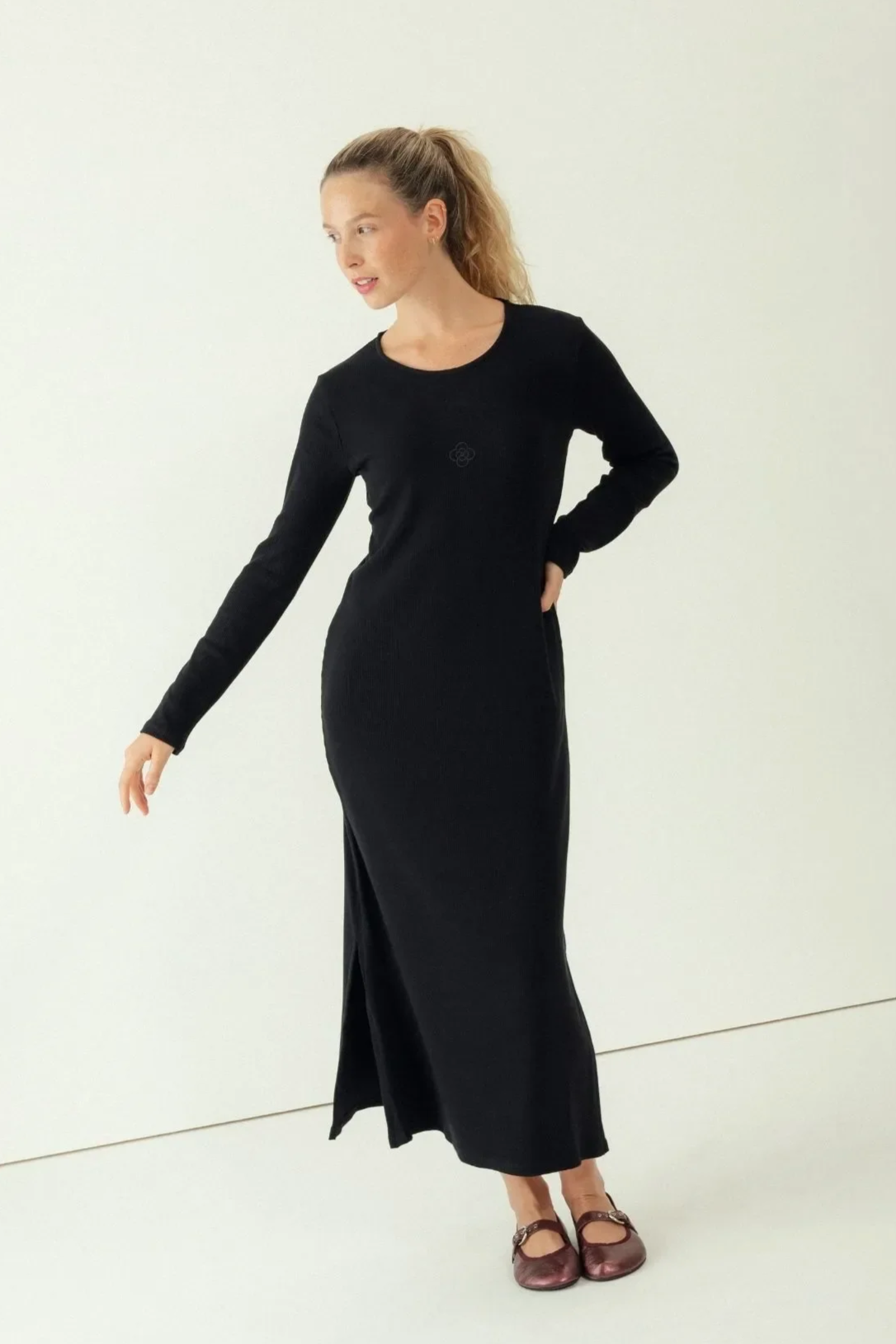 Clotsy  Jurk Carnaby Zwart