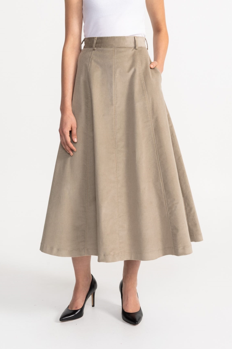De IONESCU  Rok Dorna Corduroy Beige