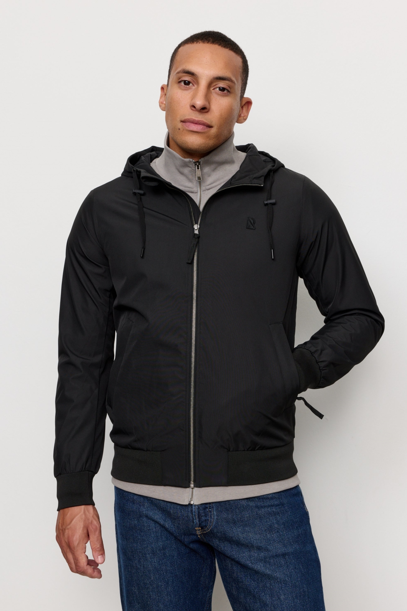 Recolution mannen vegan Jas Pistache Zwart