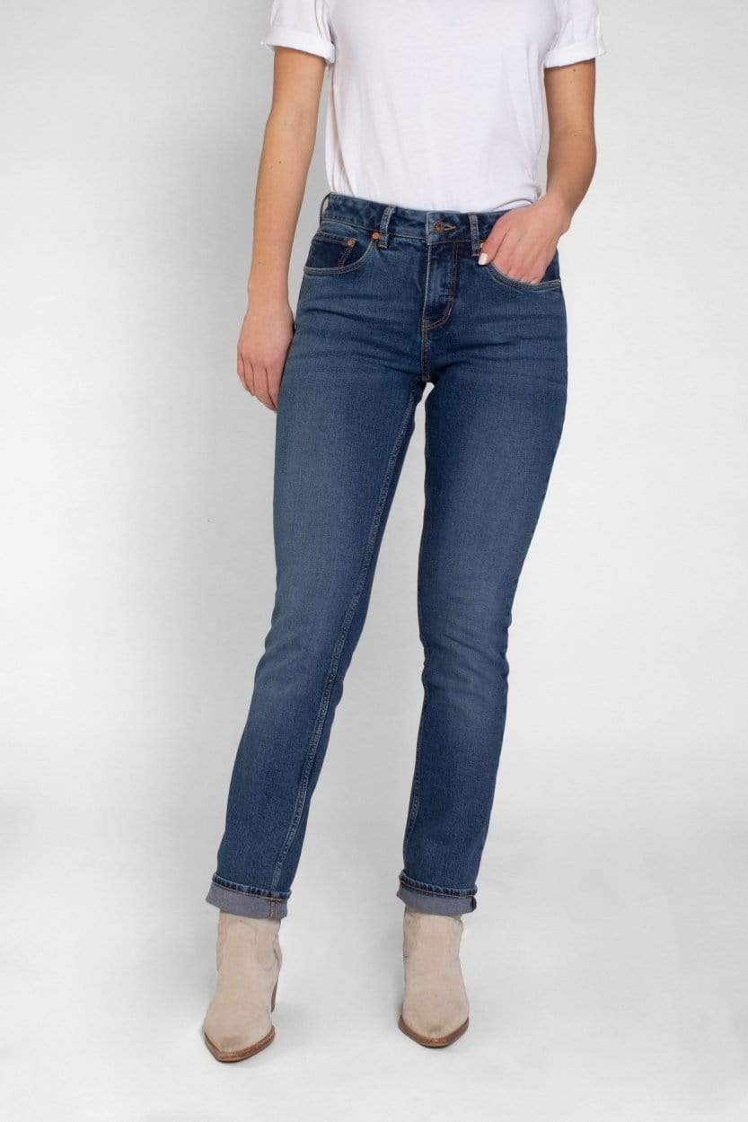 Kuyichi  Jeans Sara Straight Worn Indigo