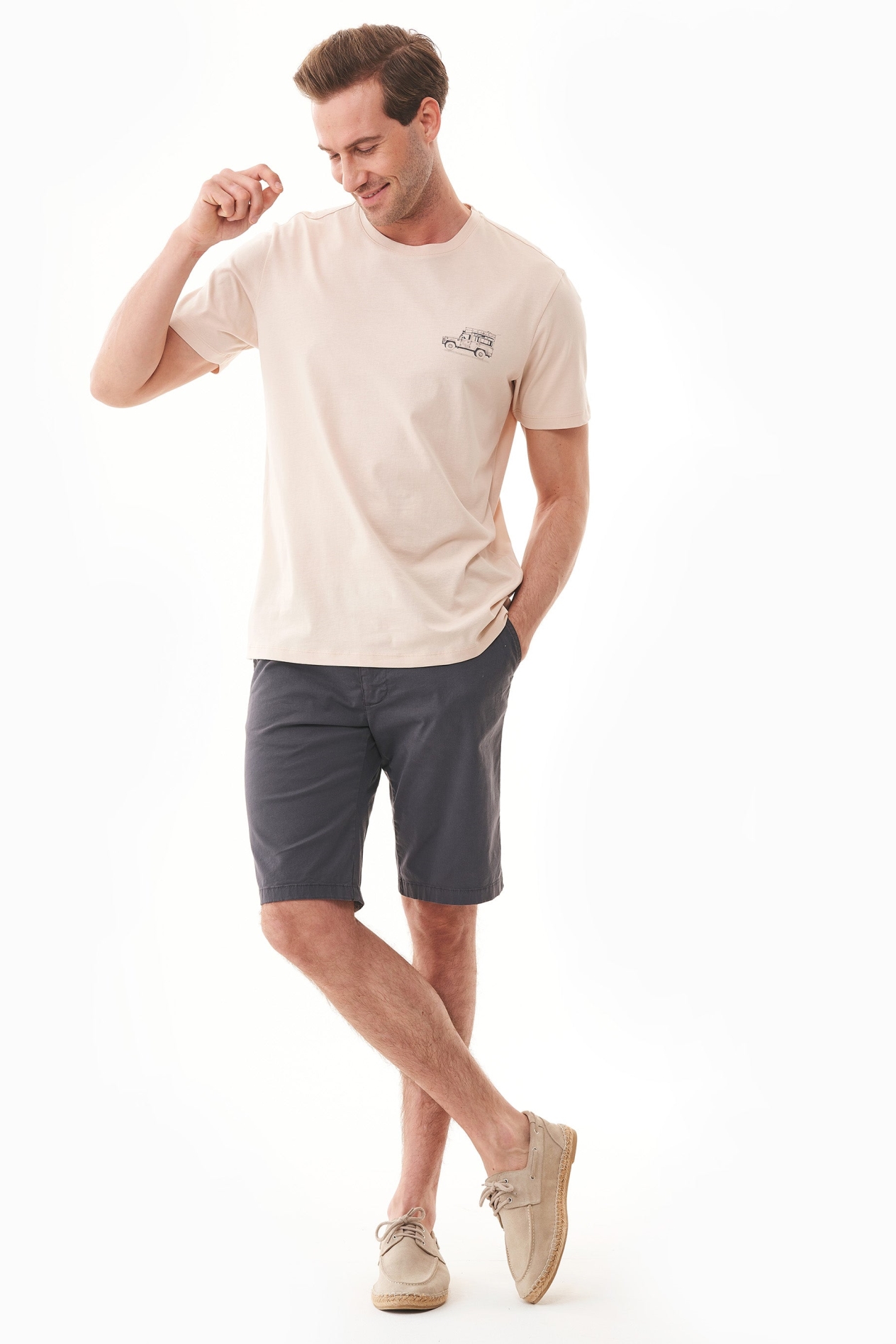 ORGANICATION mannen vegan Slim-Fit Chino Shorts Van Biologisch Katoen