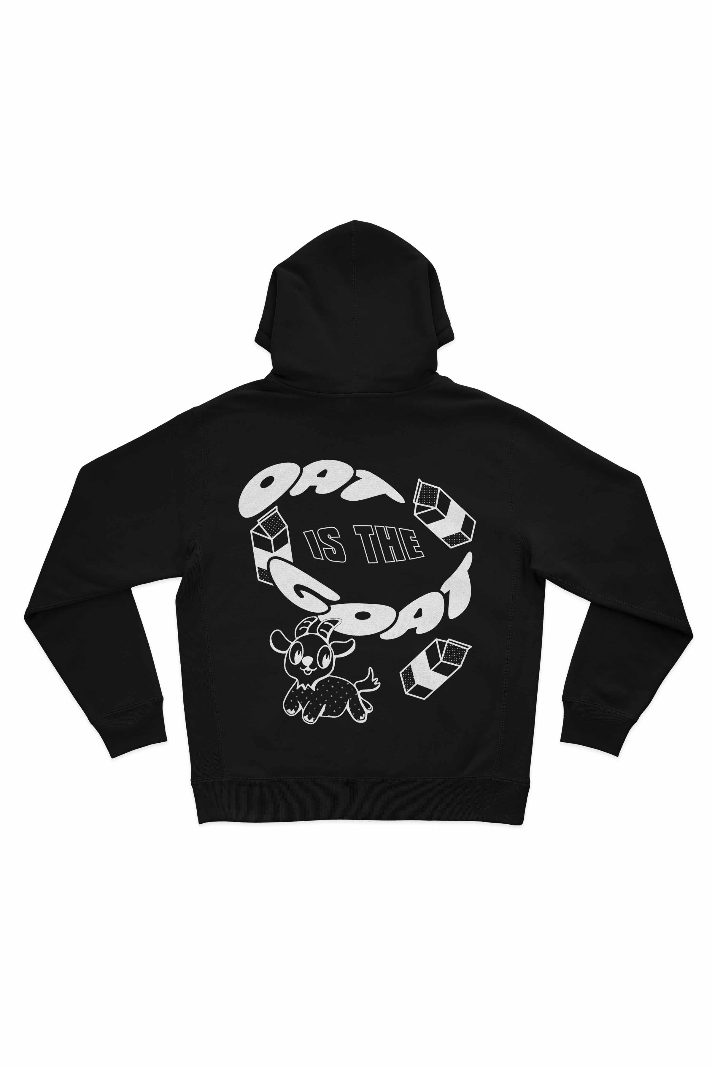 Plant Faced Clothing  Hoodie Oat Is The Goat Black