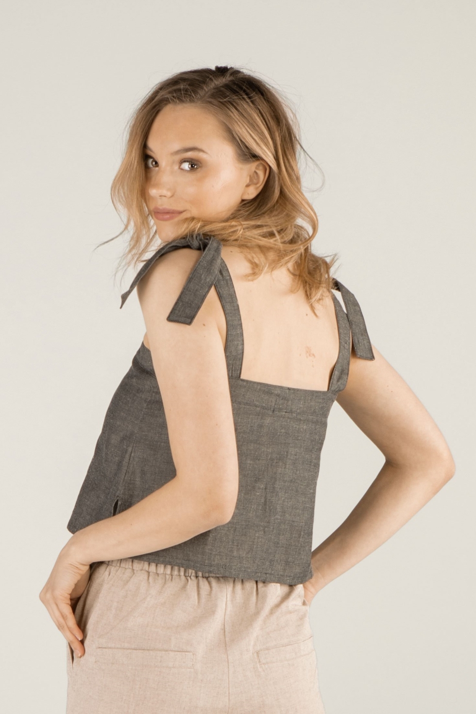 TAWAST  Top Free Spirit Charcoal Grijs