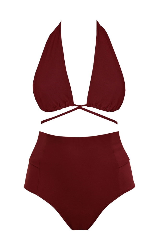 Anekdot  Bikini Versatile + Bow-Back Merlot