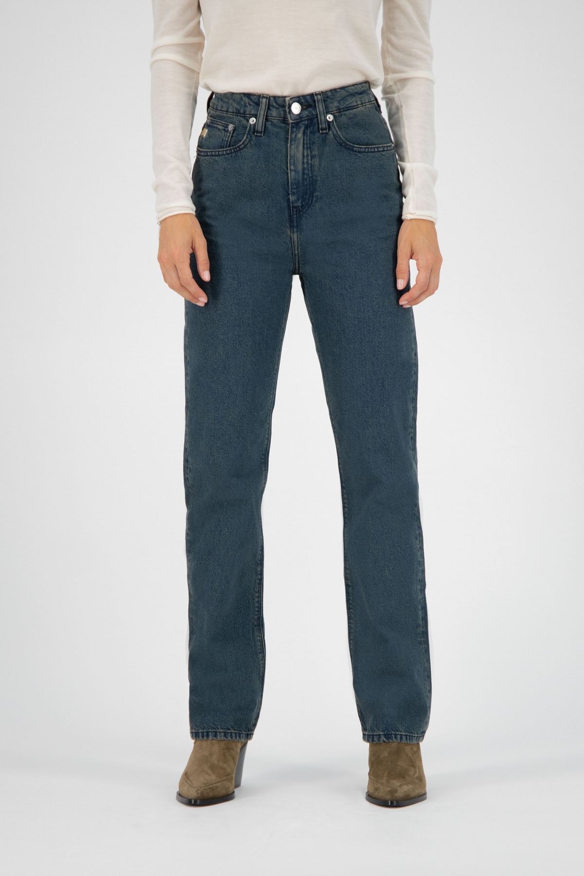 MUD Jeans  Jeans Relax Rose Whale Blauw