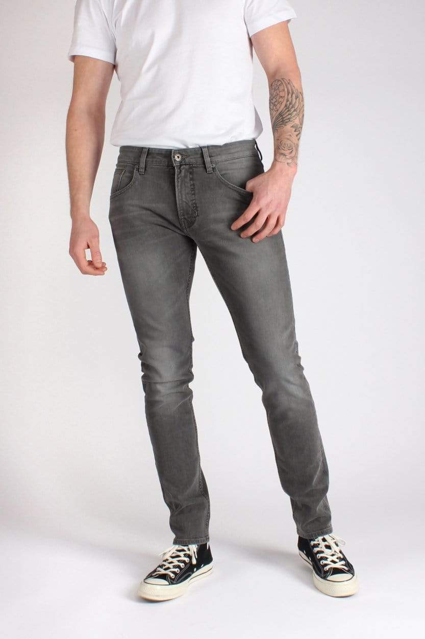 Kuyichi mannen vegan Skinny Jeans Kale Rebel Grijs