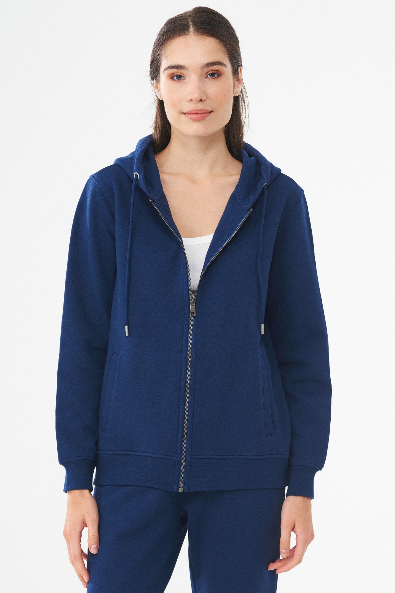 ORGANICATION  Sweatjack Navy Blauw