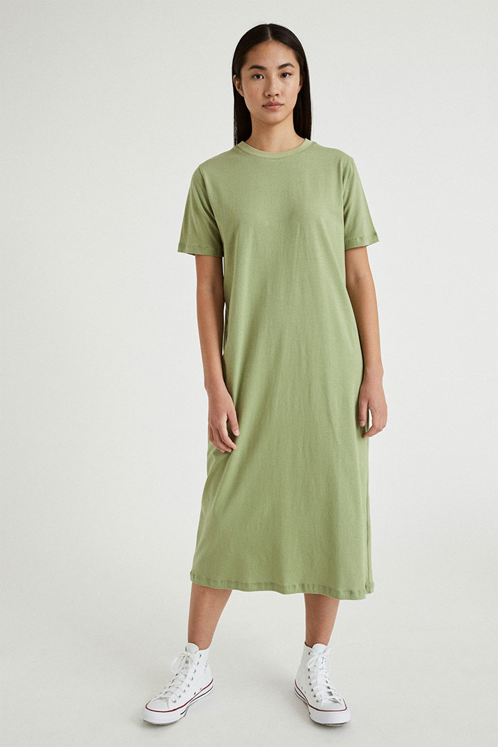 Infinitdenim  Jurk Korte Mouw Groen