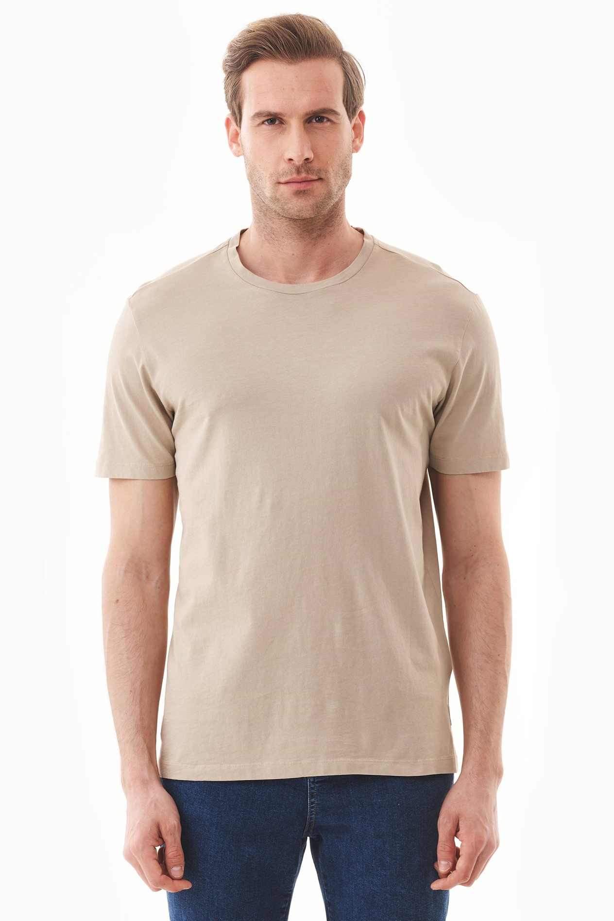 ORGANICATION mannen vegan T-Shirt Walnootschil Bruin