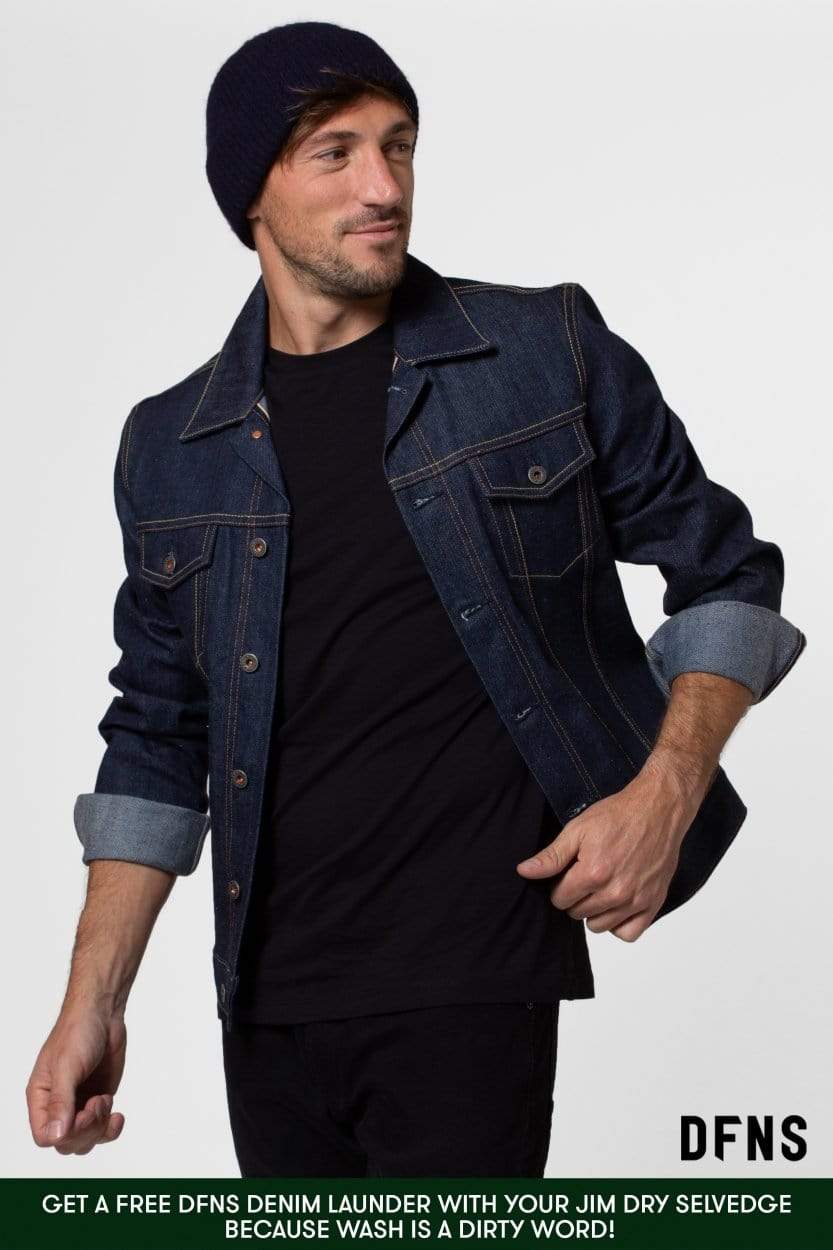 Kuyichi mannen vegan Denim Jack Bourne Dry Blauw