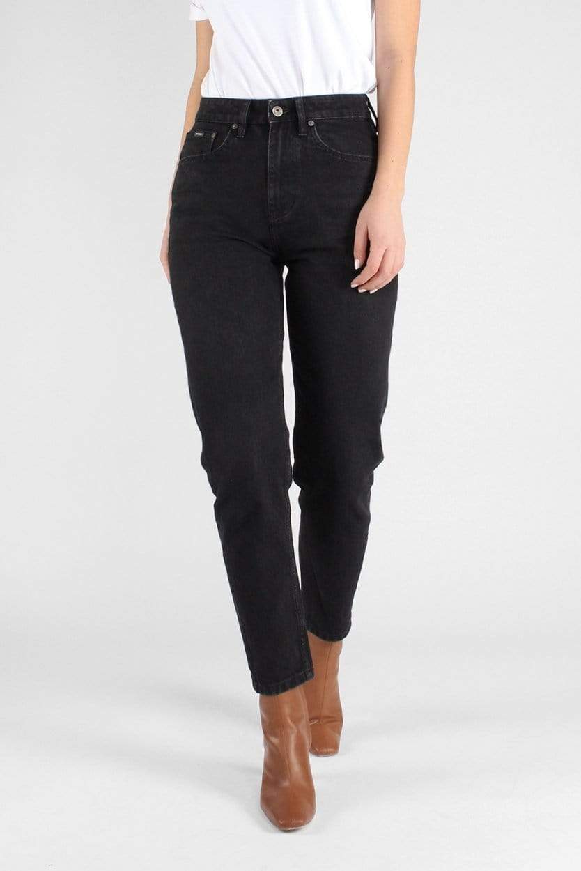 Kuyichi  Jeans Nora Loose Tapered Vintage Zwart