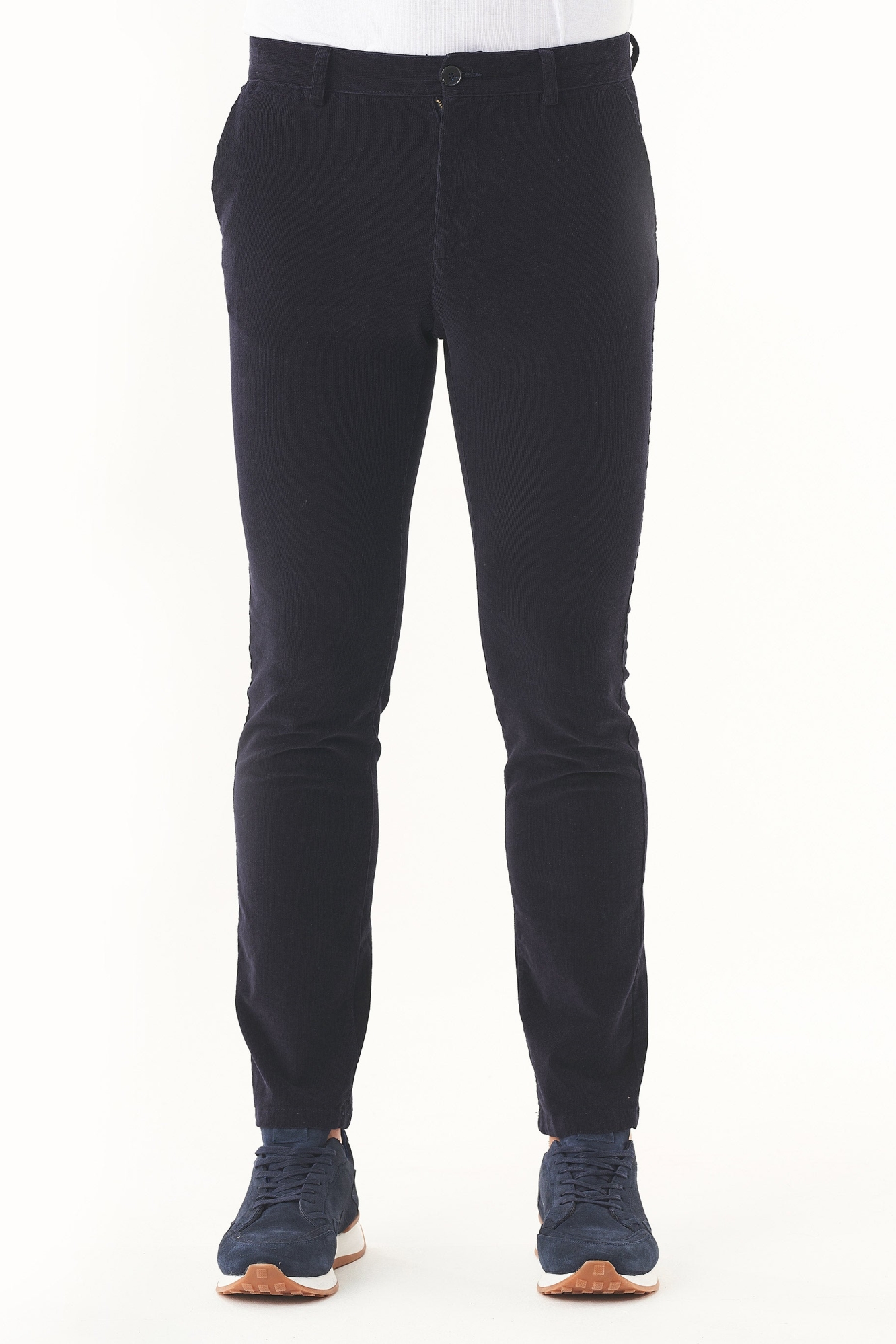 ORGANICATION mannen vegan Corduroy Slim Fit Broek Dark Navy