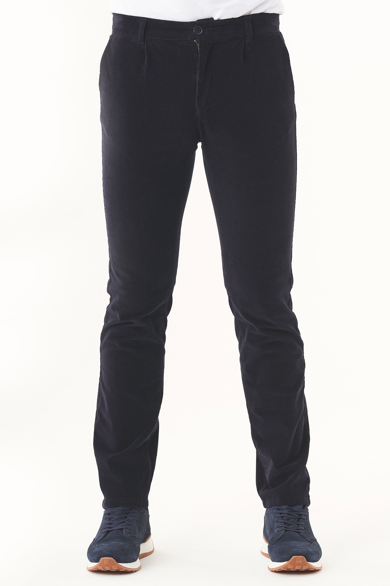 ORGANICATION mannen vegan Corduroy Regular Broek Donkerblauw