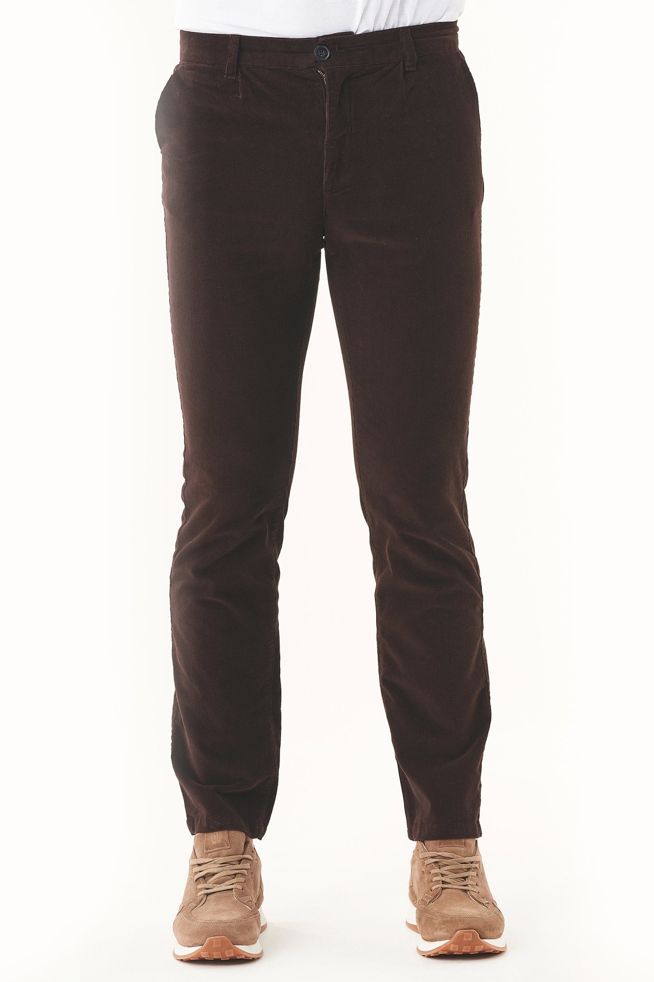 ORGANICATION mannen vegan Corduroy Regular Broek Espresso