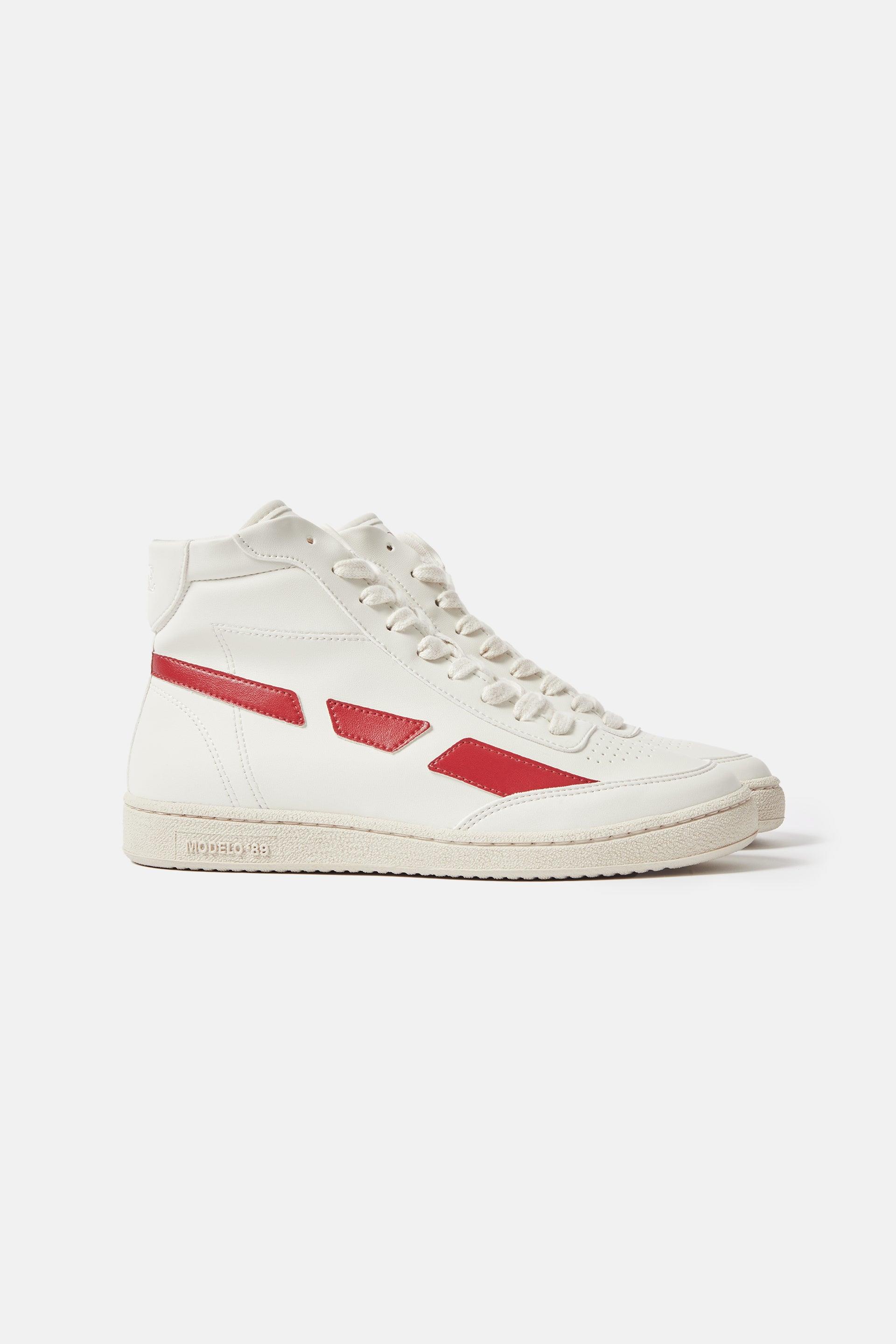 SAYE mannen vegan Sneaker Modelo '89 Hi Rood