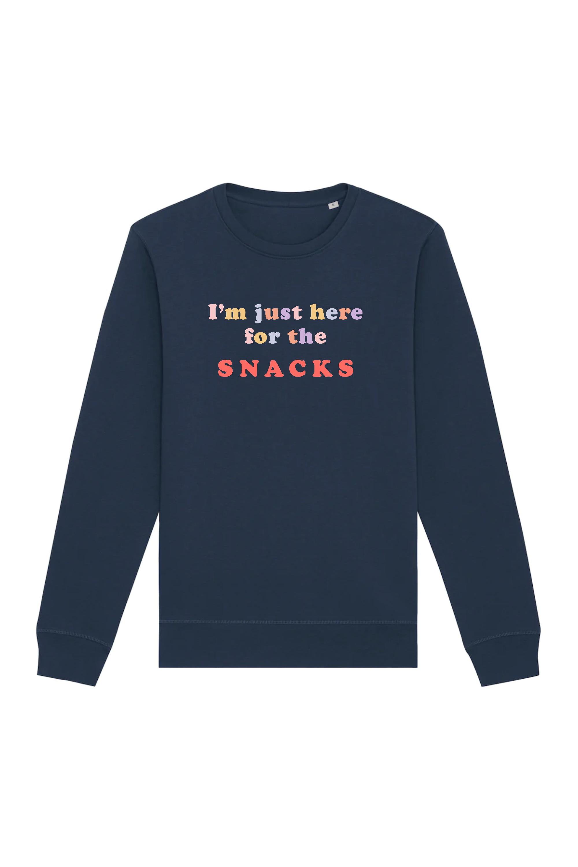 Oat Milk Club  Sweatshirt Just Here For The Snacks Navy