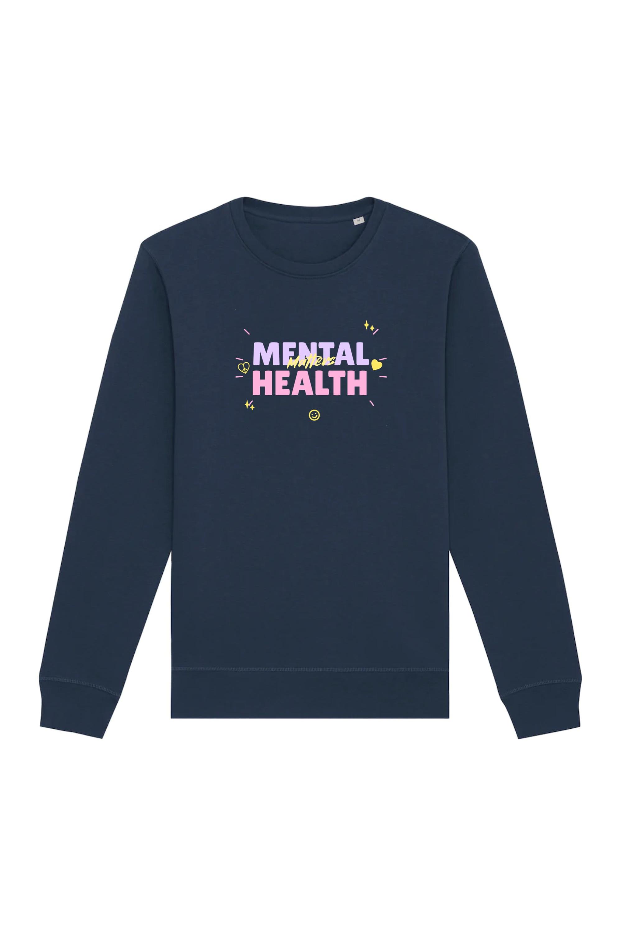 Oat Milk Club  Sweatshirt Mental Health Matters Navy