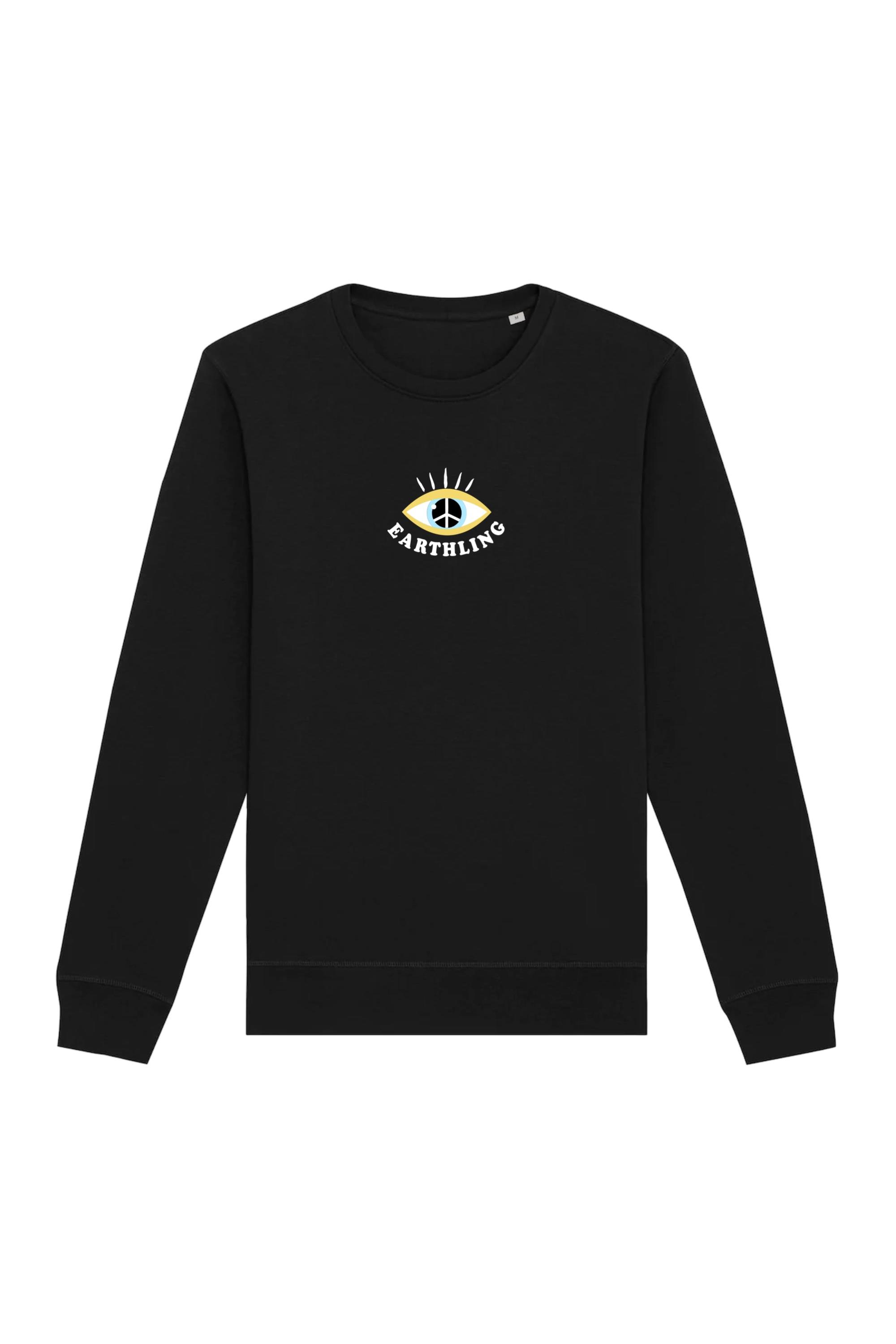 Oat Milk Club  Sweatshirt Earthling Zwart