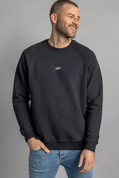 DIRTS mannen vegan Sweatshirt Raglan Unisex Zwart