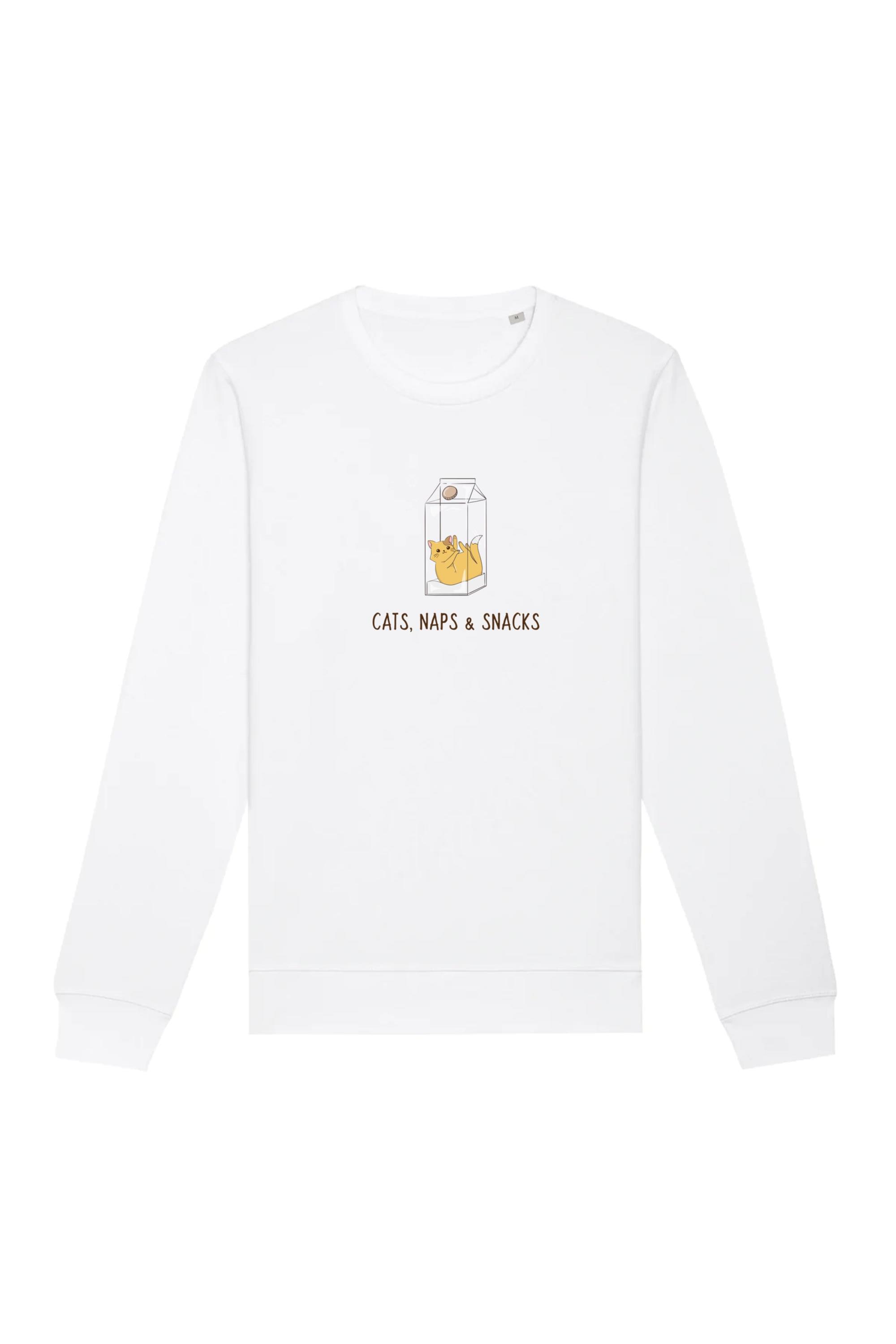 Oat Milk Club  Sweatshirt Cats, Naps & Snacks Wit