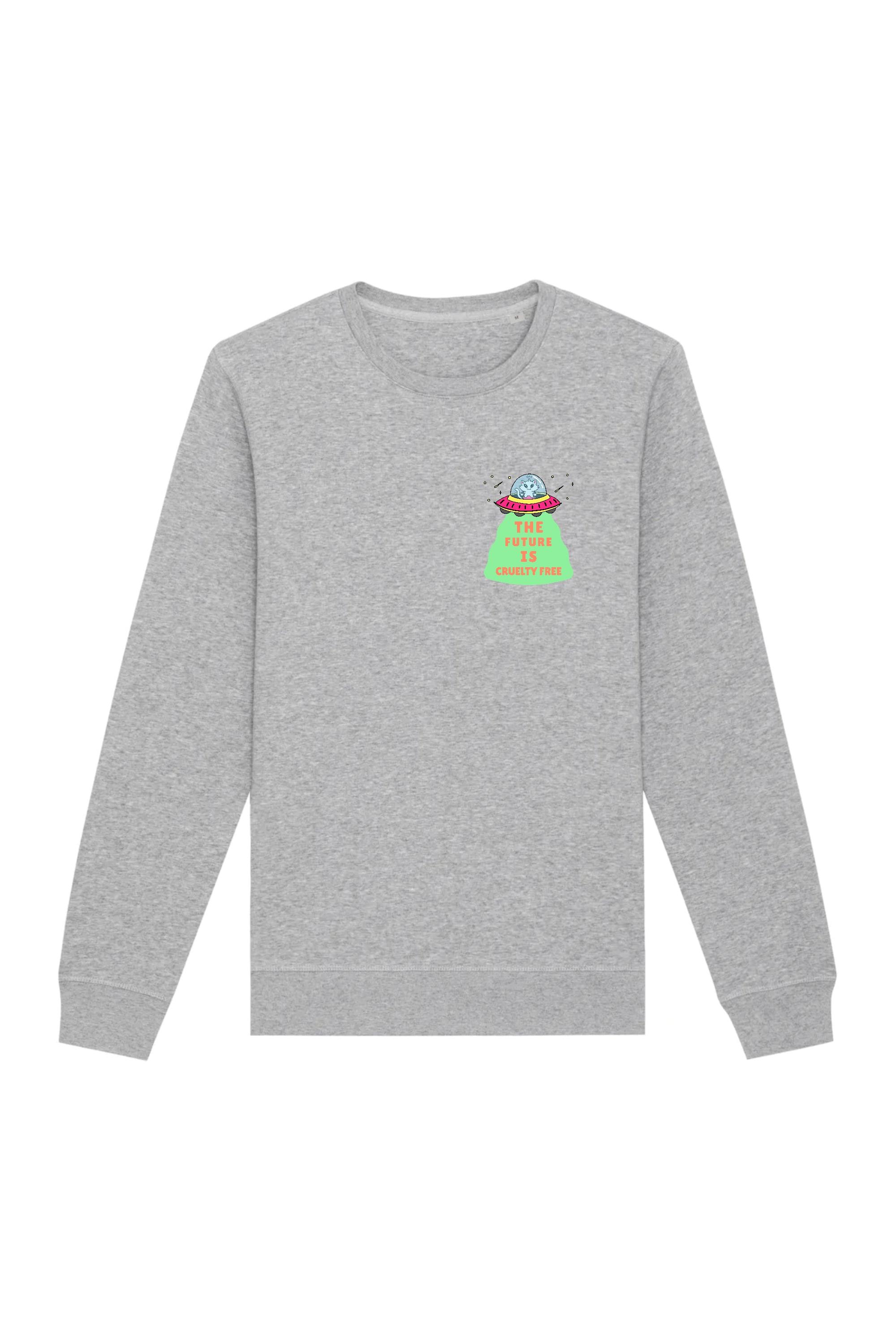 Oat Milk Club  Sweatshirt The Future Is Cruelty Free Grijs