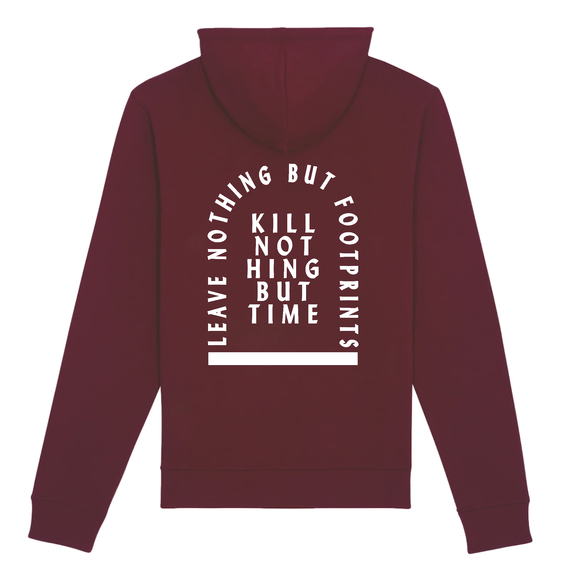 Oat Milk Club mannen vegan Hoodie Kill Nothing But Time Bordeaux