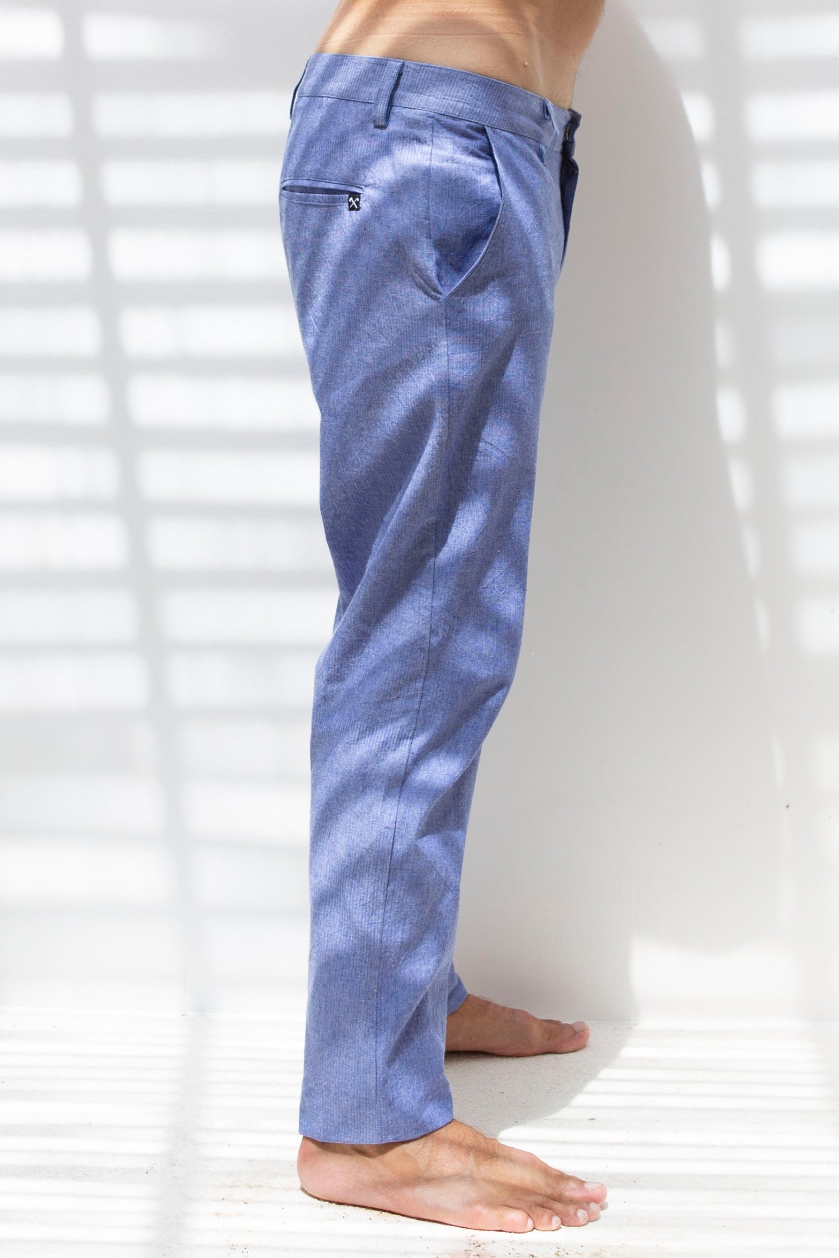 The Driftwood Tales mannen vegan Chino Lichtblauw