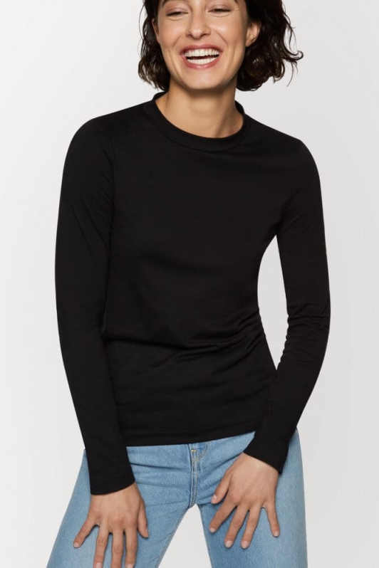 CharlieMary  Shirt Lange Mouw Zwart
