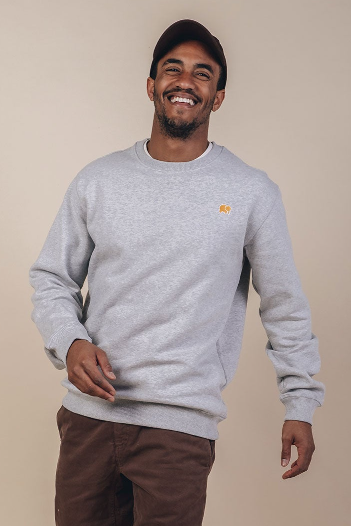 Trendsplant mannen vegan Trui Essential Grijs Heide