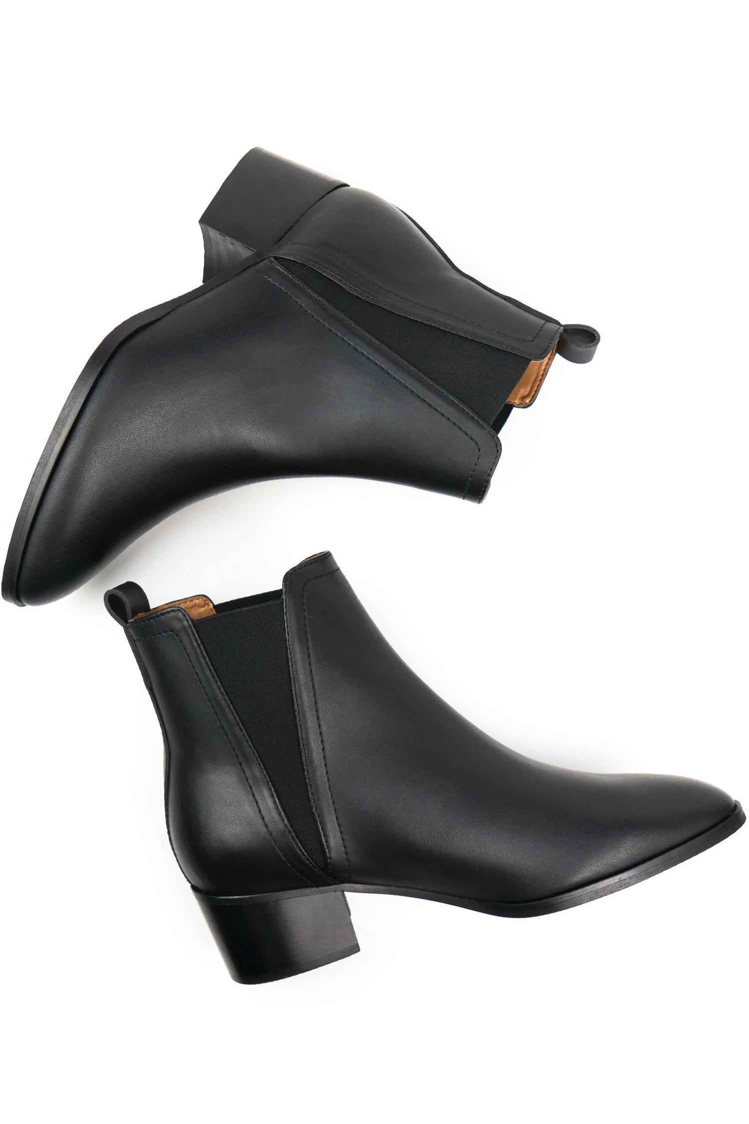 Will's Vegan Store  Chelsea Boots Point Toe Zwart