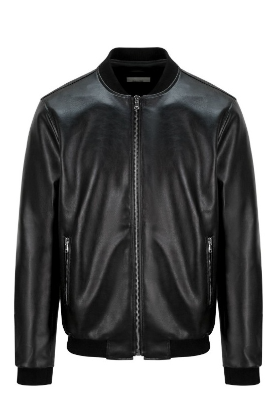 Will's Vegan Store mannen vegan Bomber Jacket Zwart