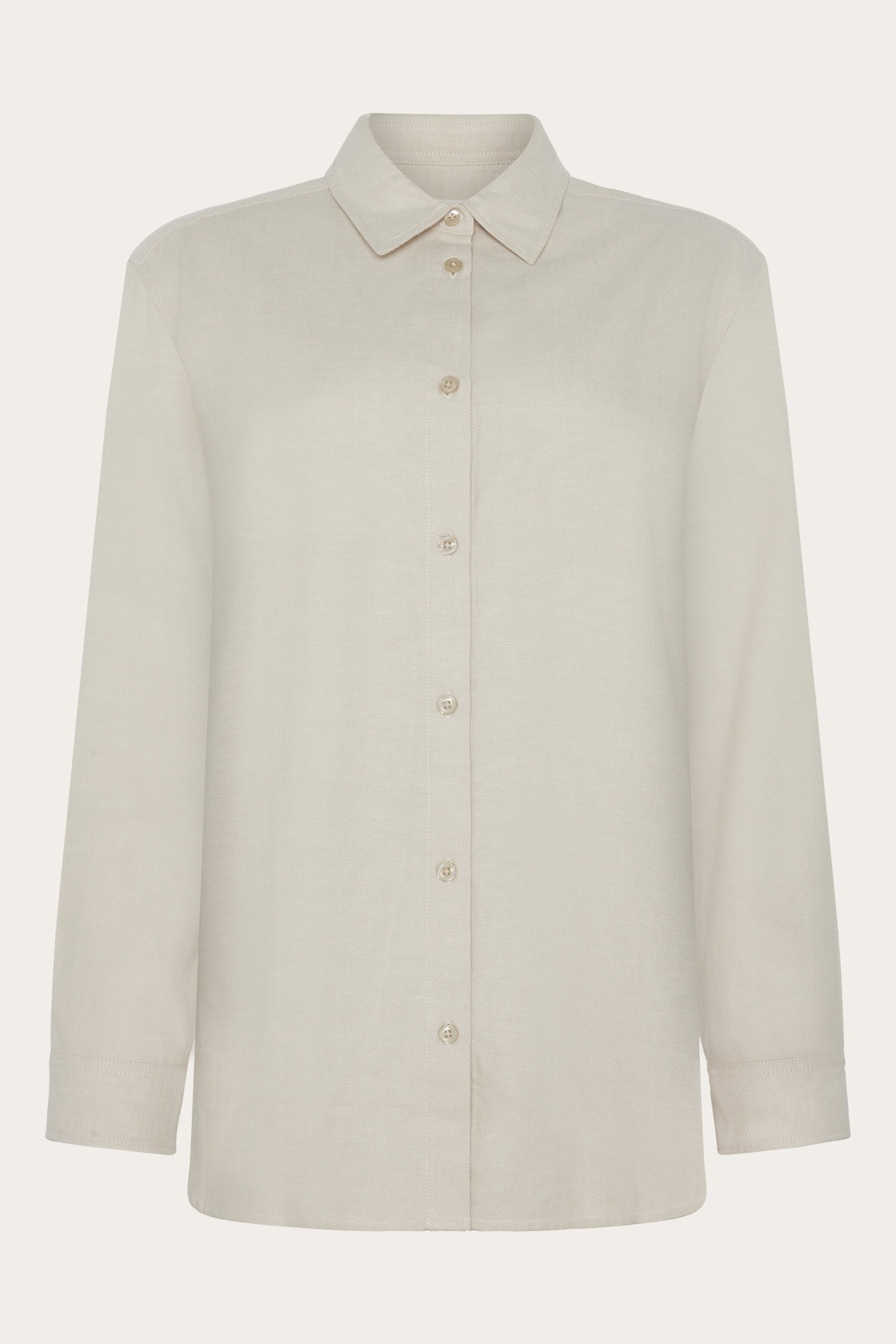 KnowledgeCotton Apparel  Damesblouse Van Flanel, Lichtgrijs Met Veermotief