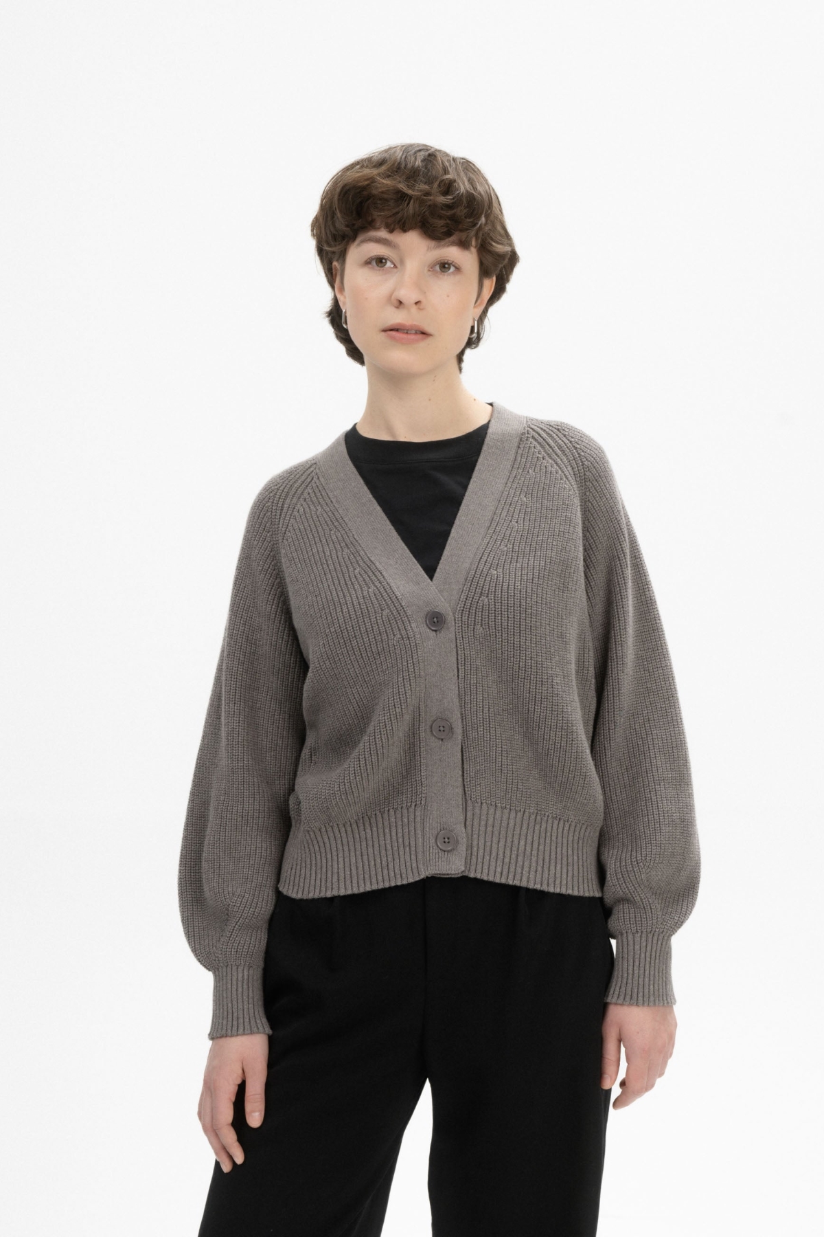 MELA  Gebreid Vest Met Ribbels En Bhuma Bear Melange
