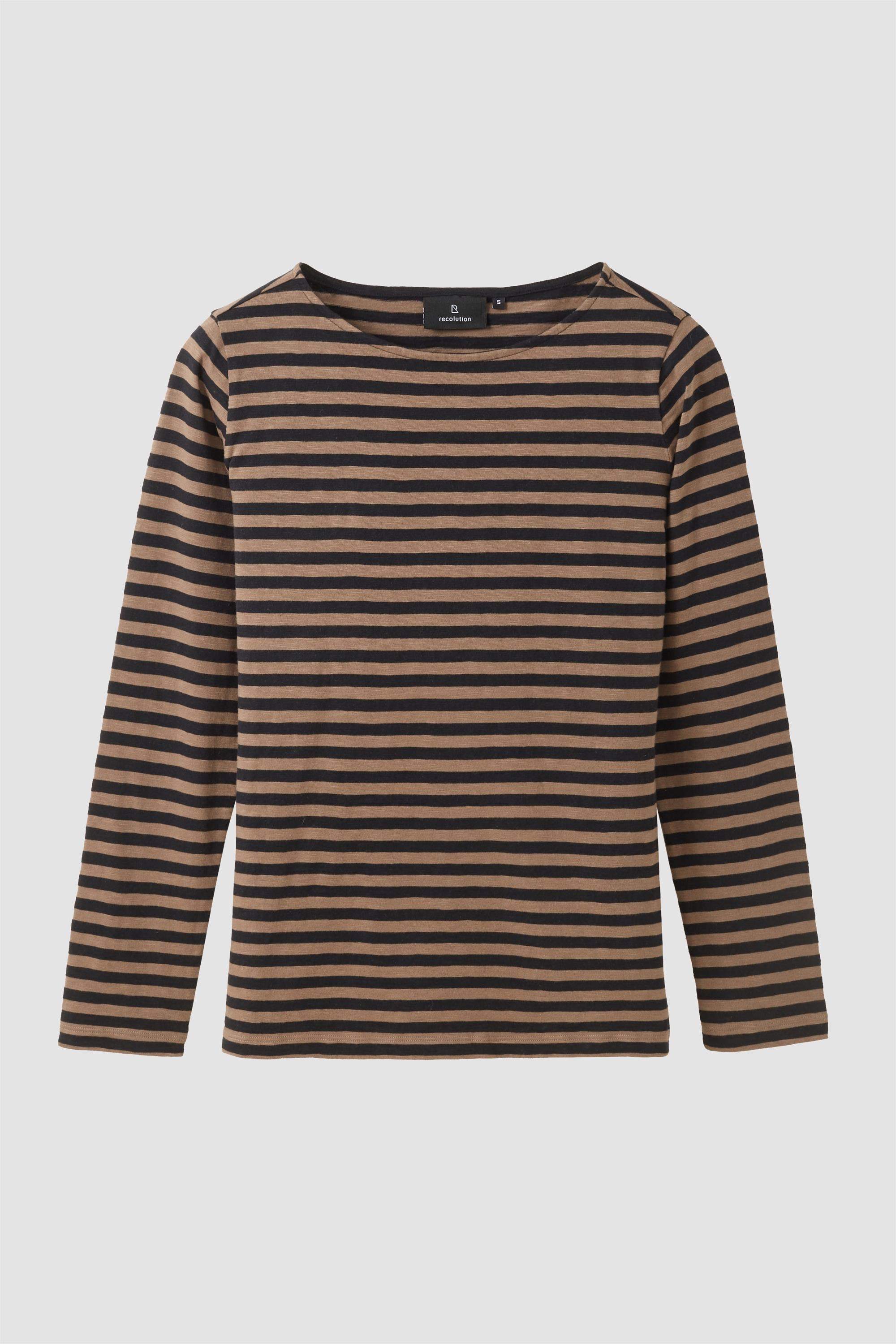 Recolution  Longsleeve Iris Stripes Vintage Bruin