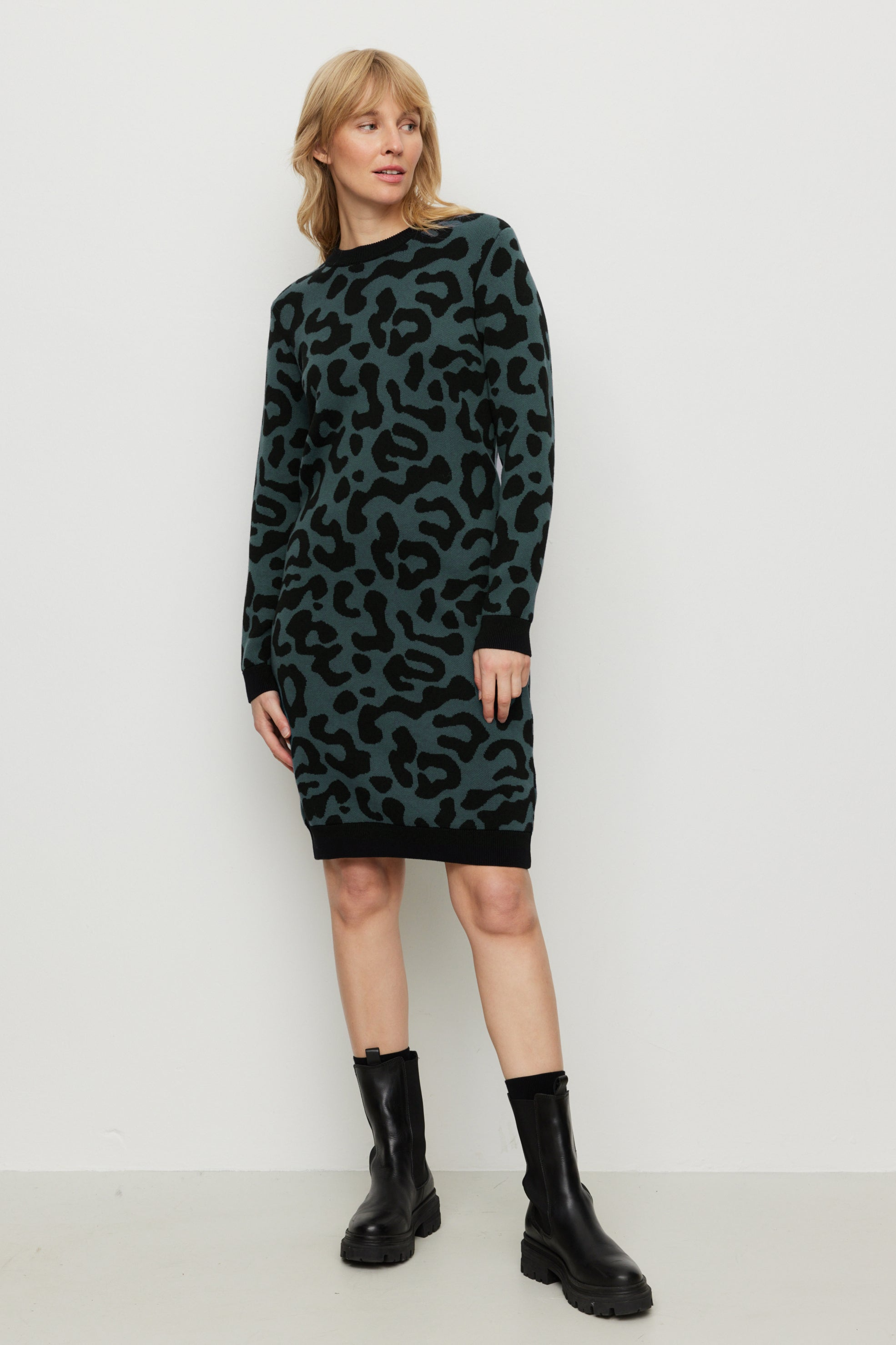 Recolution  Jurk Amaranthus Leo Diepgroen