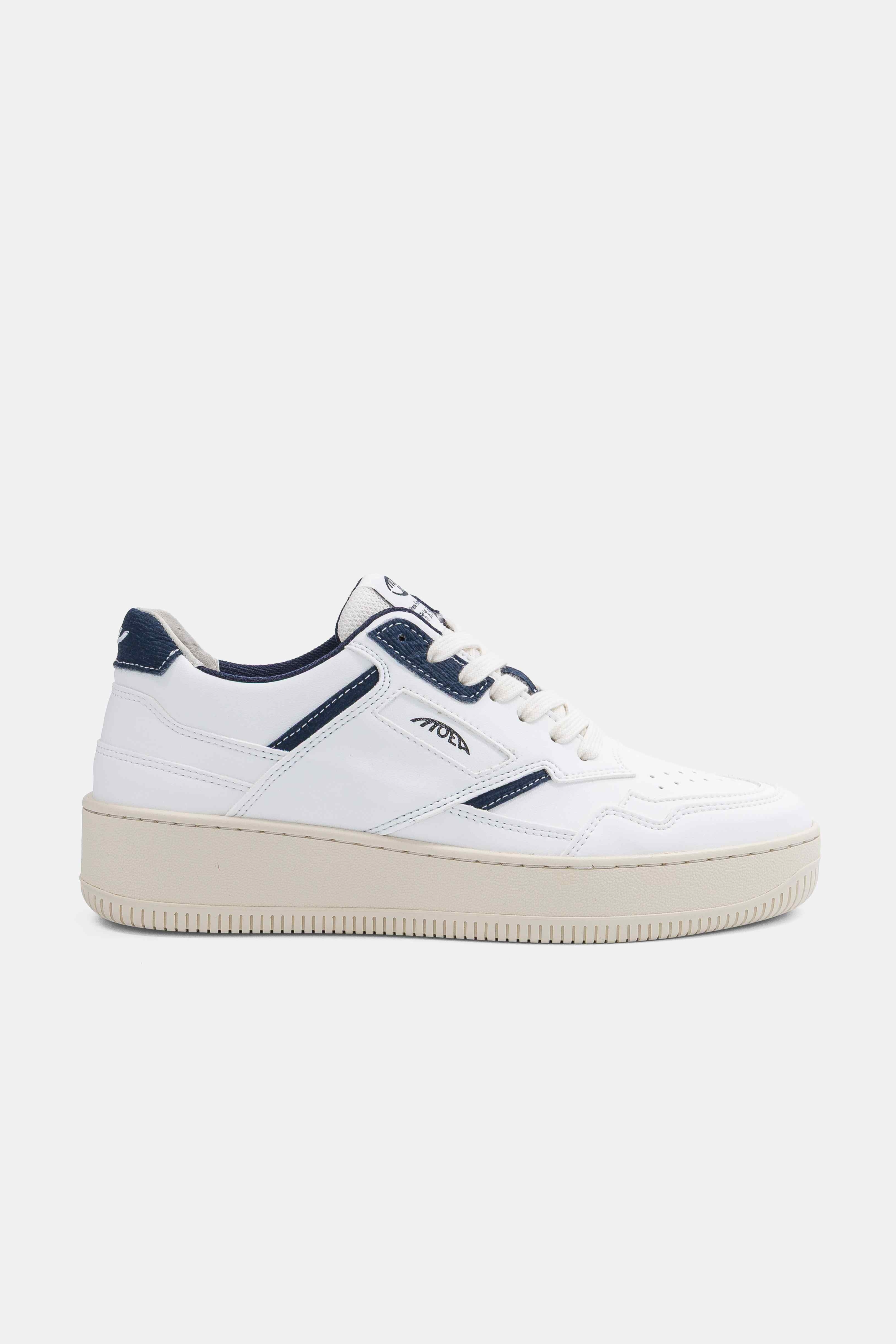 MoEa mannen vegan Sneakers Origin Wit/Blauwe Paddenstoel