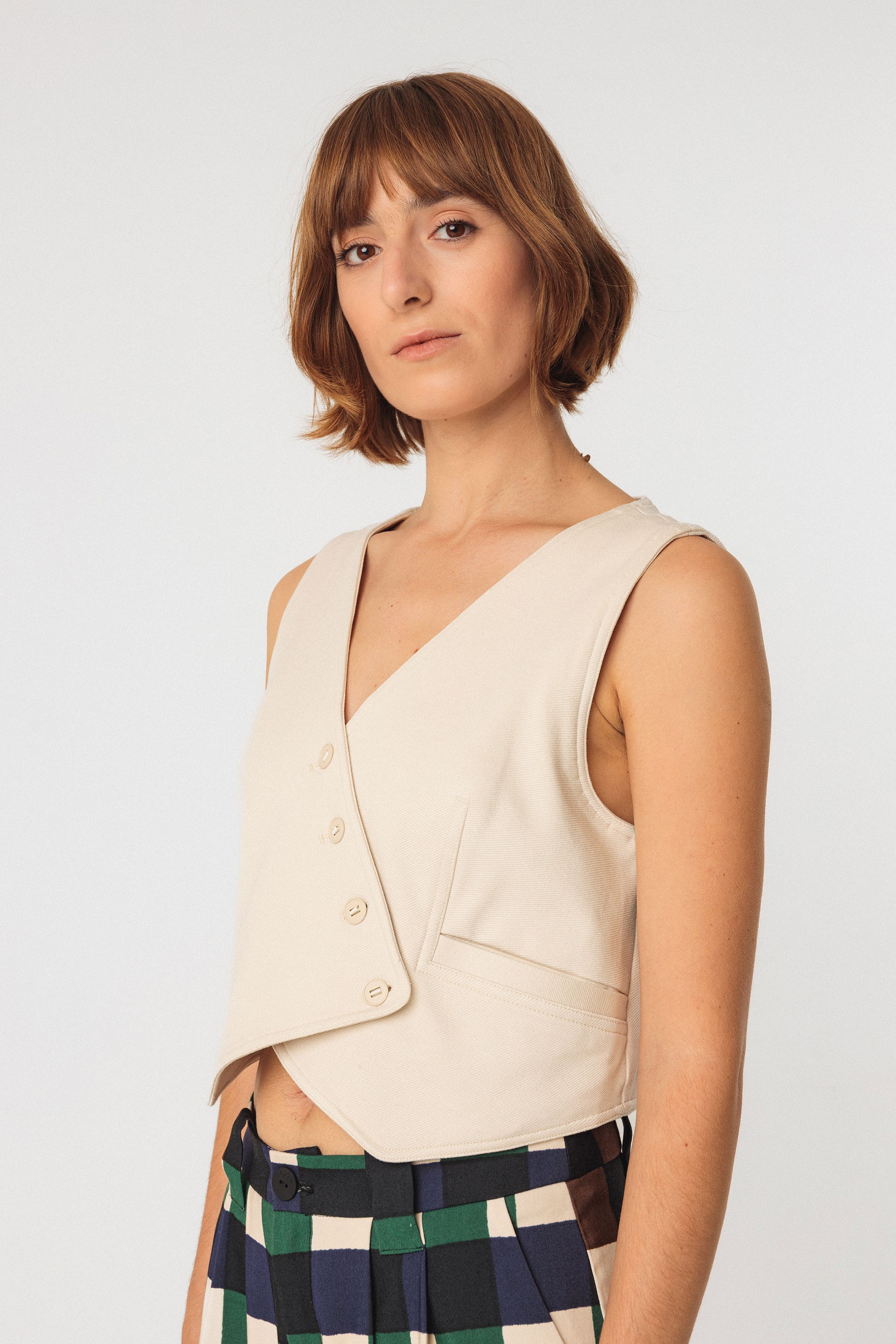 SKFK  Gilet Barria Beige