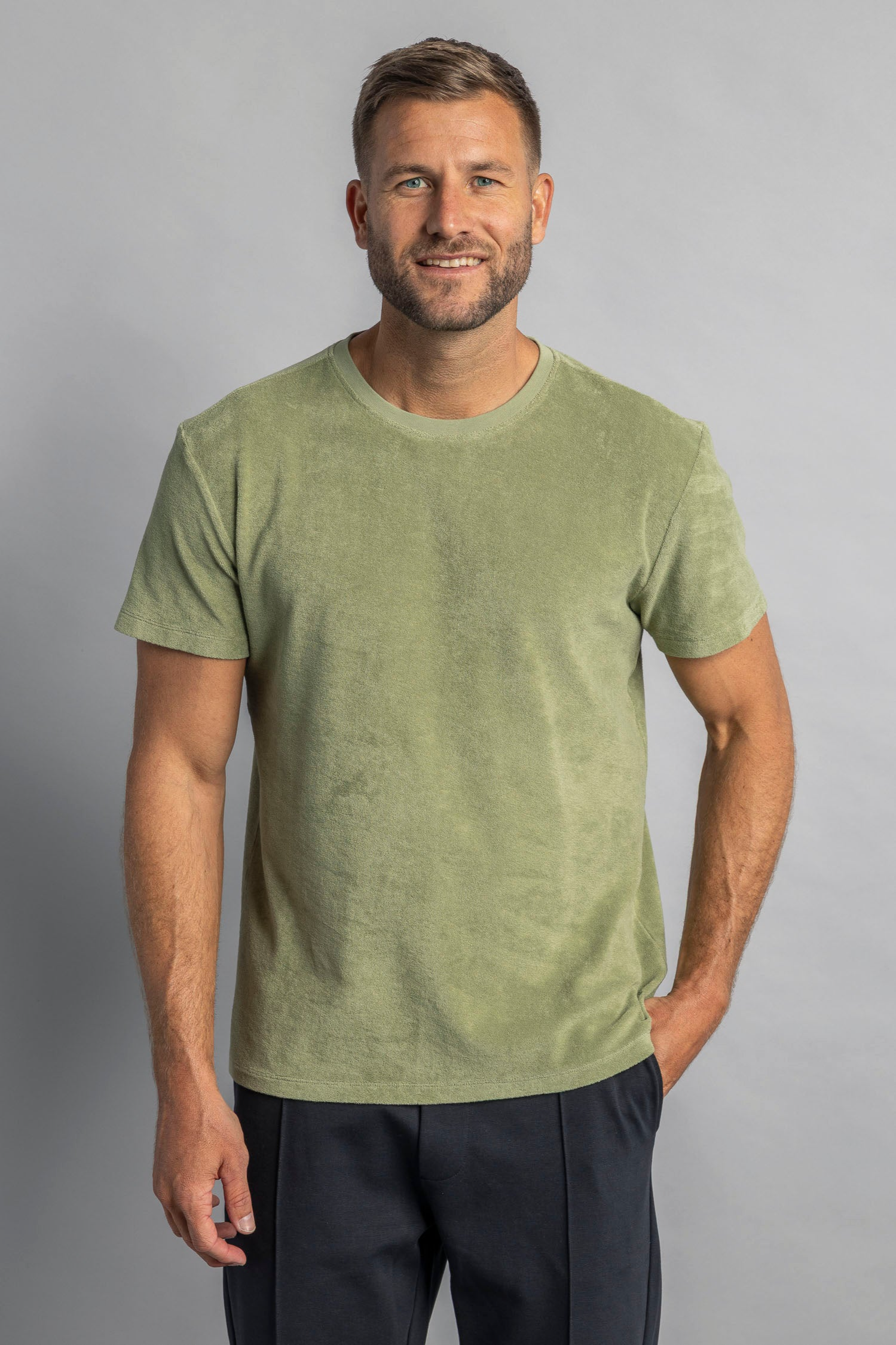 DIRTS mannen vegan T-Shirt Van Badstof In Saliegroen